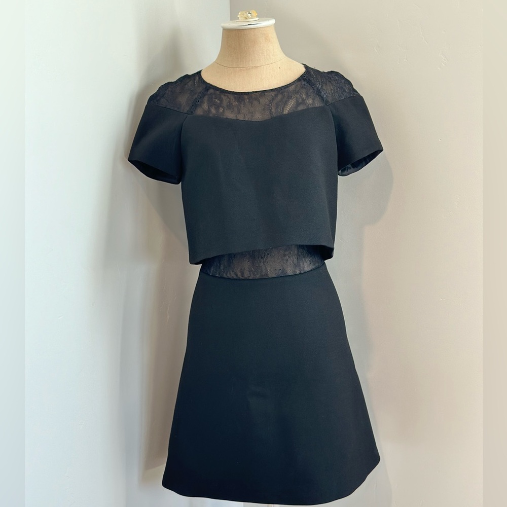 MAJE black lace dress - Picture 2 of 12